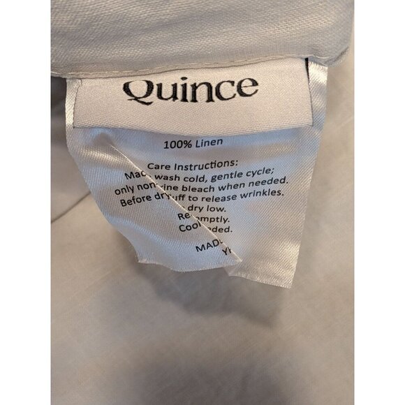 Quince European 100% Linen Duvet Cover 3PC Set Light Grey King/Cal King -NEW - Picture 4 of 8